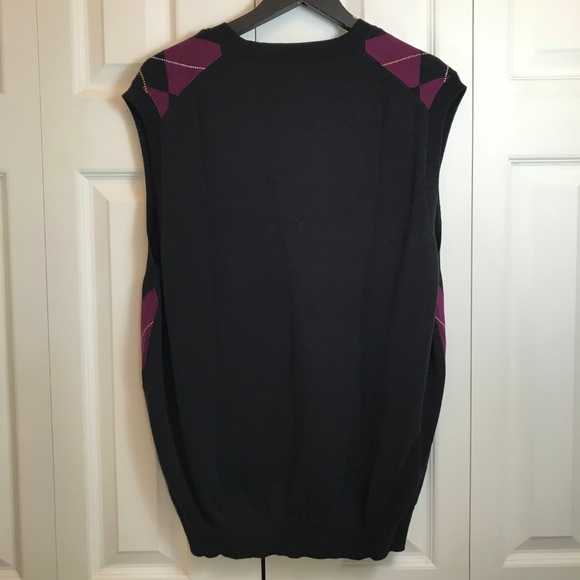 Tasso Elba Mens Argyle Golf Sweater Vest NWT sz L - Picture 4 of 5
